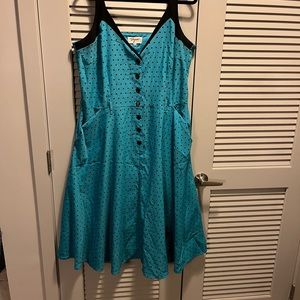 Tatyana Polka Dot Swing Dress - size 4XL